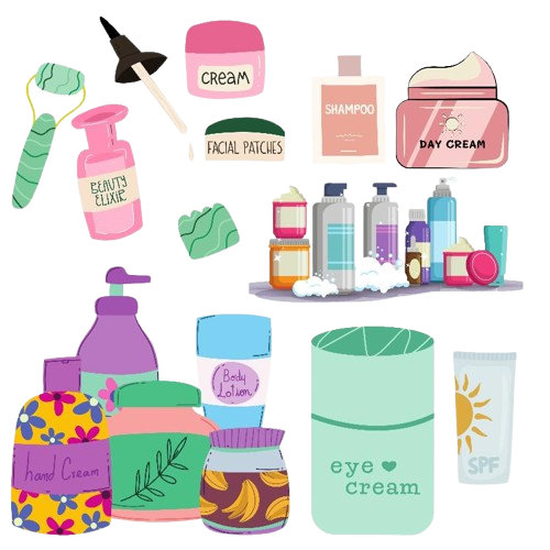 Cosmetic products such as creams, serums and make-up awaiting cosmetic registration in India