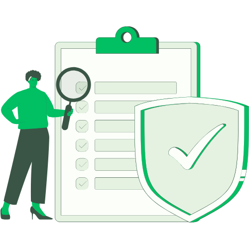 Biostatistics and clinical trial data quality review with checklist and security shield